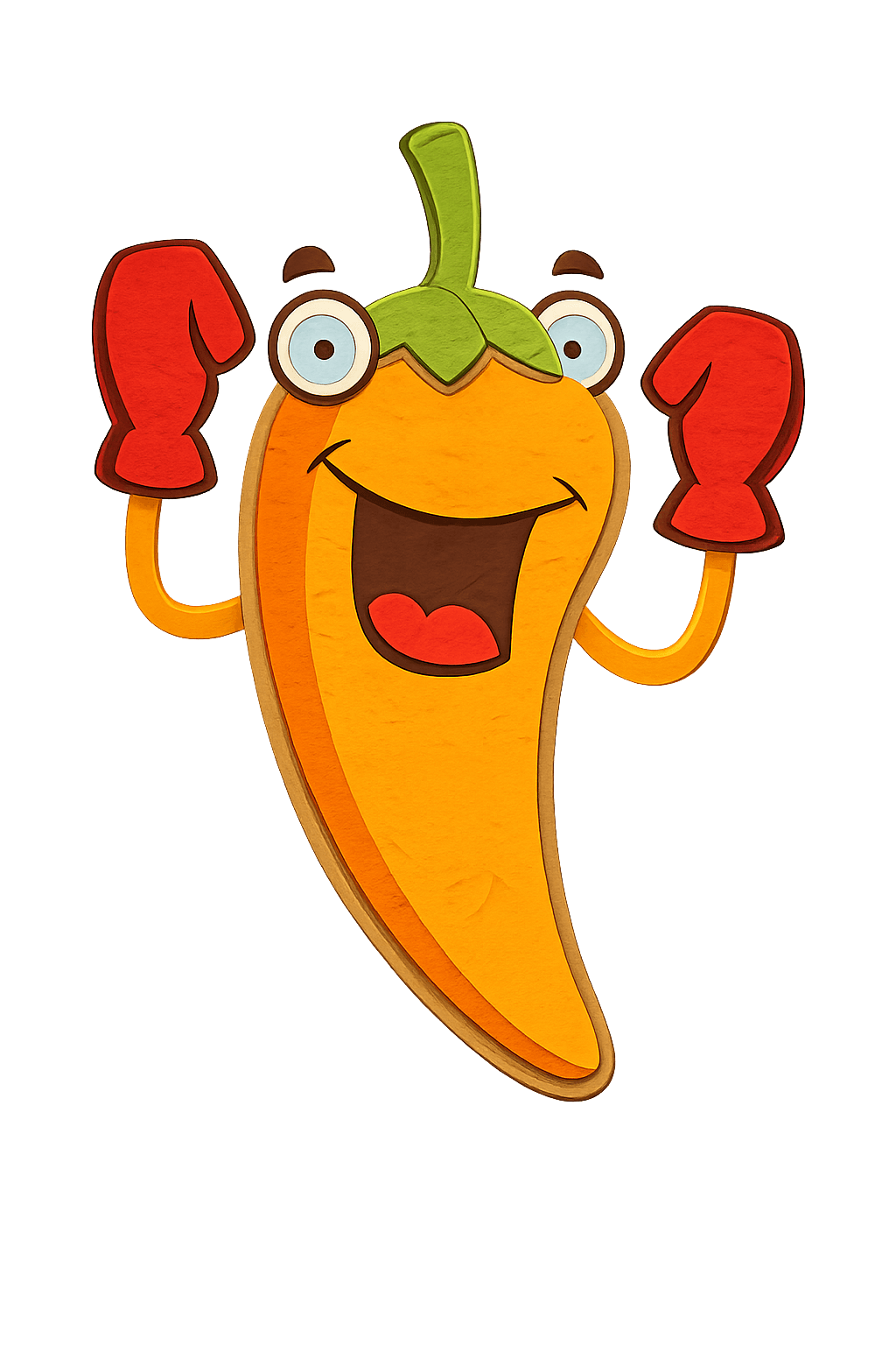 Mighty Mini character - cheerful pepper with a playful expression